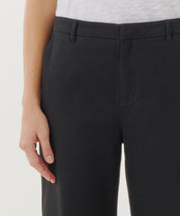 Black Cotton Twill Boyfriend Pant | Women's Pants by ATM Anthony Thomas Melillo