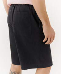 Black Cotton Twill Pull-On Shorts | Men's Shorts by ATM Anthony Thomas Melillo