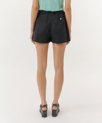 Black Linen Shorts | Women's Shorts by ATM Anthony Thomas Melillo