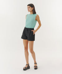 Black Linen Shorts | Women's Shorts by ATM Anthony Thomas Melillo