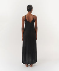 Black Slub Jersey Tank Maxi Dress | Women's Dress by ATM Anthony Thomas Melillo
