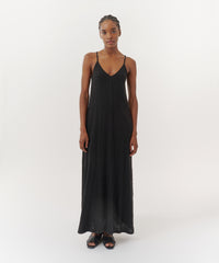 Black Slub Jersey Tank Maxi Dress | Women's Dress by ATM Anthony Thomas Melillo