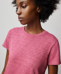 Boysenberry Slub Jersey Schoolboy Short Sleeve Crew Neck Tee | Women's Cotton Short Sleeve Tee by ATM Anthony Thomas Melillo