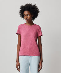 Boysenberry Slub Jersey Schoolboy Short Sleeve Crew Neck Tee | Women's Cotton Short Sleeve Tee by ATM Anthony Thomas Melillo