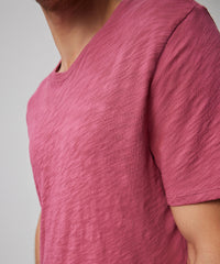 Boysenberry Slub Jersey Short Sleeve Crew Neck Tee - Boysenberry | Men's Cotton Short Sleeve Tee by ATM Anthony Thomas Melillo