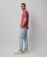 Boysenberry Slub Jersey Short Sleeve Crew Neck Tee - Boysenberry | Men's Cotton Short Sleeve Tee by ATM Anthony Thomas Melillo