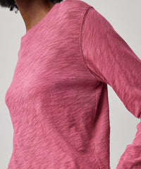 Boysenberry Slub Jersey Long Sleeve Crop Tee | Women's Cotton Long Sleeve Tee by ATM Anthony Thomas Melillo
