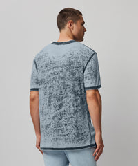 Burnout Chambray Burnout Oversized Short Sleeve Crew Neck Tee - Burnout Chambray | Men's Cotton Short Sleeve Tee by ATM Anthony Thomas Melillo
