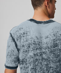 Burnout Chambray Burnout Oversized Short Sleeve Crew Neck Tee - Burnout Chambray | Men's Cotton Short Sleeve Tee by ATM Anthony Thomas Melillo