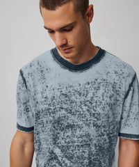 Burnout Chambray Burnout Oversized Short Sleeve Crew Neck Tee - Burnout Chambray | Men's Cotton Short Sleeve Tee by ATM Anthony Thomas Melillo