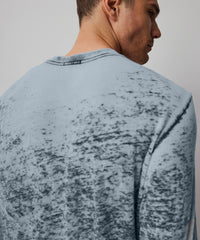 Burnout Chambray Burnout Oversized Long Sleeve Crew Neck Pocket Tee - Burnout Chambray | Men's Cotton Long Sleeve Tee by ATM Anthony Thomas Melillo