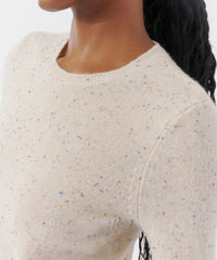 Chalk Multi Donegal Cashmere Crew Neck Sweater | Women's Sweater by ATM Anthony Thomas Melillo
