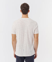 Chalk Multi Slub Jersey Crew Neck Tee | Men's Cotton Short Sleeve Tee by ATM Anthony Thomas Melillo