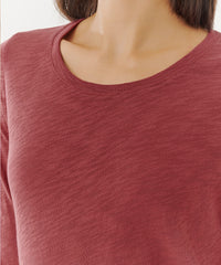 Slub Jersey Long Sleeve Destroyed Wash Tee - Chimney