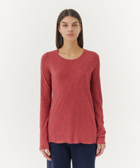 Slub Jersey Long Sleeve Destroyed Wash Tee - Chimney