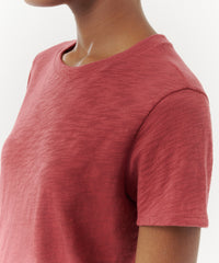 Chimney Slub Jersey Schoolboy Crew Neck Tee | Women's Cotton Short Sleeve Tee by ATM Anthony Thomas Melillo