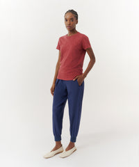 Chimney Slub Jersey Schoolboy Crew Neck Tee | Women's Cotton Short Sleeve Tee by ATM Anthony Thomas Melillo