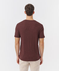 Chocolate Slub Jersey Crew Neck Tee | Men's Cotton Short Sleeve Tee by ATM Anthony Thomas Melillo