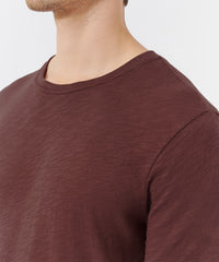 Chocolate Slub Jersey Crew Neck Tee | Men's Cotton Short Sleeve Tee by ATM Anthony Thomas Melillo