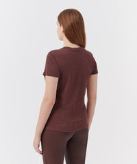 Chocolate Slub Jersey Schoolboy Crew Neck Tee | Women's Top by ATM Anthony Thomas Melillo