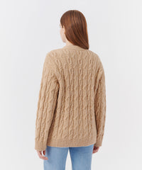 Clay Boucle Cable Cardigan | Women's Dress by ATM Anthony Thomas Melillo