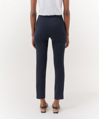 Deep Navy Ponte High Waisted Cropped Pants | Women's Pants by ATM Anthony Thomas Melillo