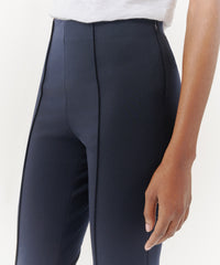 Deep Navy Ponte High Waisted Cropped Pants | Women's Pants by ATM Anthony Thomas Melillo