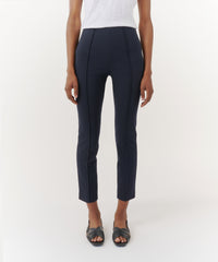 Deep Navy Ponte High Waisted Cropped Pants | Women's Pants by ATM Anthony Thomas Melillo