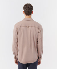 Faded Mahogany Cotton Twill Shirt Jacket | Men's Shirt Jacket by ATM Anthony Thomas Melillo
