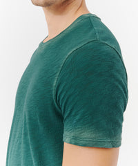 Forest Slub Jersey Crew Neck Tee | Men's Cotton Short Sleeve Tee by ATM Anthony Thomas Melillo
