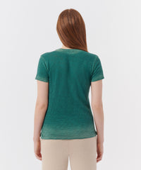 Forest Slub Jersey Schoolboy Crew Neck Tee | Women's Cotton Short Sleeve Tee by ATM Anthony Thomas Melillo