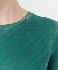 Forest Slub Jersey Schoolboy Crew Neck Tee | Women's Cotton Short Sleeve Tee by ATM Anthony Thomas Melillo