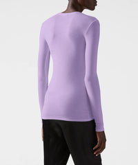 French Violet Modal Rib Long Sleeve Crew | Women's Top by ATM Anthony Thomas Melillo