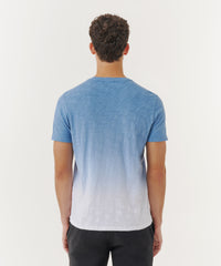 Harbor Blue Combo Slub Jersey Crew Neck Tee | Men's Cotton Short Sleeeve Tee by ATM Anthony Thomas Melillo