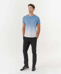 Harbor Blue Combo Slub Jersey Crew Neck Tee | Men's Cotton Short Sleeeve Tee by ATM Anthony Thomas Melillo