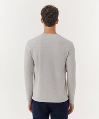 Heather Grey Donegal Donegal Waffle Long Sleeve Crew Neck Tee | Men's Cotton Short Sleeve Tee by ATM Anthony Thomas Melillo