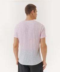 Juneberry/ Surf Combo Slub Jersey Crew Neck Tee | Men's Cotton Short Sleeeve Tee by ATM Anthony Thomas Melillo