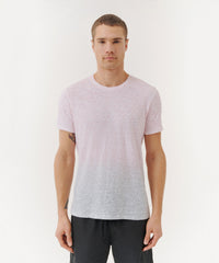 Juneberry/ Surf Combo Slub Jersey Crew Neck Tee | Men's Cotton Short Sleeeve Tee by ATM Anthony Thomas Melillo