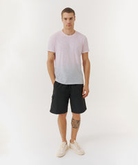 Juneberry/ Surf Combo Slub Jersey Crew Neck Tee | Men's Cotton Short Sleeeve Tee by ATM Anthony Thomas Melillo