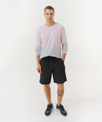 Juneberry/ Surf Combo Slub Jersey Long Sleeve Destroyed Wash Tee | Men's Cotton Long Sleeeve Tee by ATM Anthony Thomas Melillo