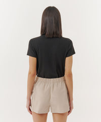 Linen Cotton Poplin Cargo Shorts | Women's Shorts by ATM Anthony Thomas Melillo