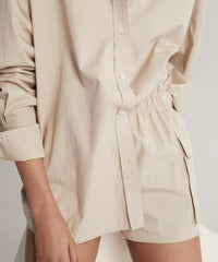 Linen Cotton Poplin Cargo Shorts | Women's Shorts by ATM Anthony Thomas Melillo
