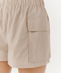 Linen Cotton Poplin Cargo Shorts | Women's Shorts by ATM Anthony Thomas Melillo