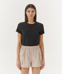 Linen Cotton Poplin Cargo Shorts | Women's Shorts by ATM Anthony Thomas Melillo
