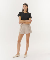 Linen Cotton Poplin Cargo Shorts | Women's Shorts by ATM Anthony Thomas Melillo