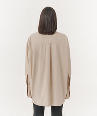 Linen Cotton Poplin Long Sleeve Oversized Shirt | Women's Top by ATM Anthony Thomas Melillo