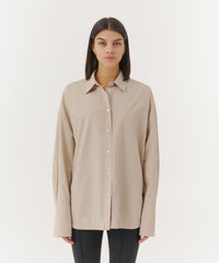 Linen Cotton Poplin Long Sleeve Oversized Shirt | Women's Top by ATM Anthony Thomas Melillo