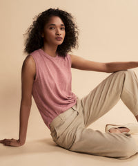 Linen Linen Boyfriend Pants | Women's Pants by ATM Anthony Thomas Melillo