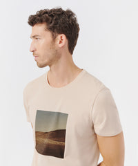 Natural Beige Classic Jersey Crew Neck Tee | Men's Cotton Short Sleeve Tee by ATM Anthony Thomas Melillo