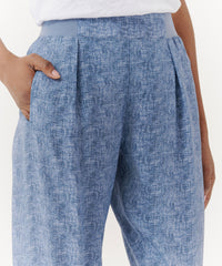 Naval Blue Combo Silk Joggers | Women's Pants by ATM Anthony Thomas Melillo